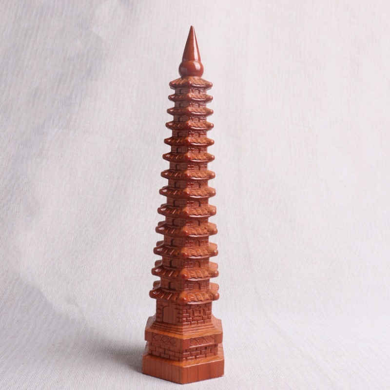 肥城桃木上漆塔7层9层11层13层文昌塔摆件考试上漆文昌塔工艺品|undefined