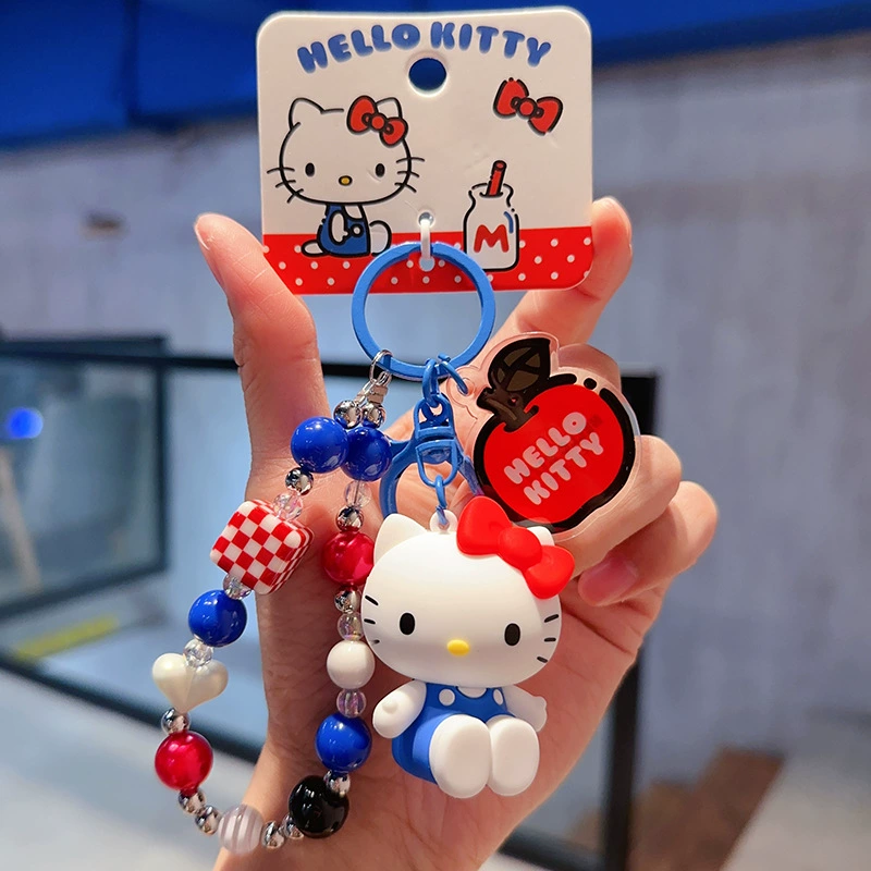 Плюшевый брелок Sanrio Hello Kitty, оригинал, мягкая подвеска 11×7.5 см, коллекционный талисман