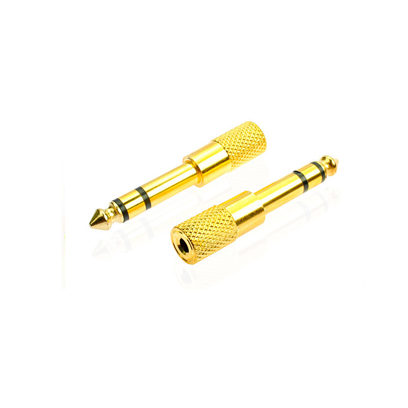 6.5 to 3.5 Jack Gold-Plated Stereo Audio Adapter Microphone/Headphone Mic/Audio Adapter