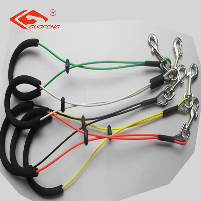 Suministro directo de fábrica de cuerda de acero recubierta de colores nuevos para correa de mascotas, accesorios para correa de perro, cuerda de acero para pasear perros