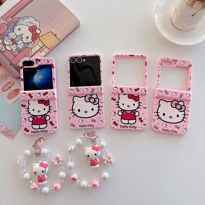 Japanese and Korean New Cartoon Cute Kt Foldable Case for Samsung Zflip5/6 and Samsung Zflip7 Phone Cases Japanese and Korean New Cartoon Cute Kt Foldable Case for Samsung Zflip5/6 and Samsung Zflip7 Phone Cases