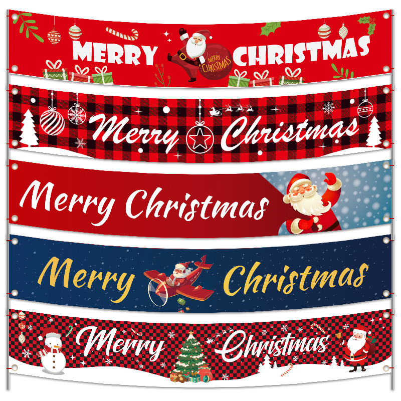2021 Christmas Decorations Banner Christmas New Old People Letters Holiday Party Scene Layout Wholesale
