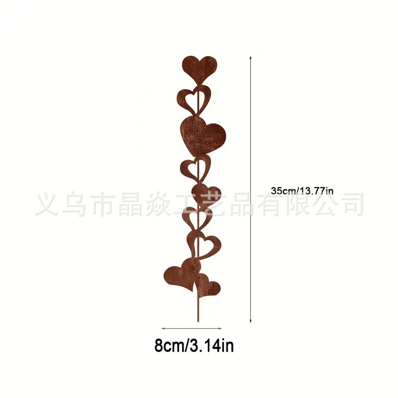 跨境爆款锈色金属插件创意壁饰花园装饰地插复古做旧铁艺剪影壁画|undefined