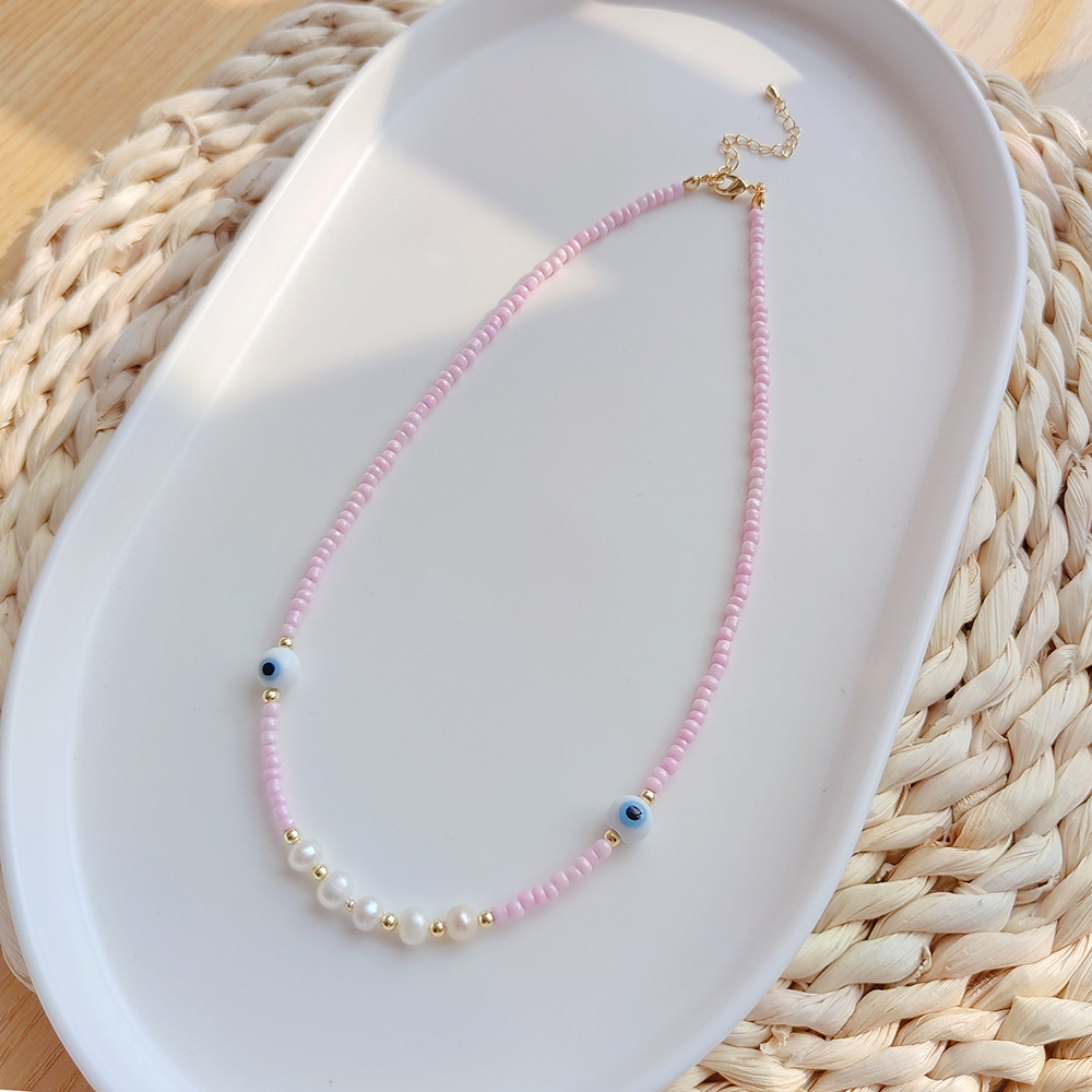 Street Occasion Mixed materials Material Geometric Pattern Fashion Geometric Mixed Materials Knitting Women's Necklace