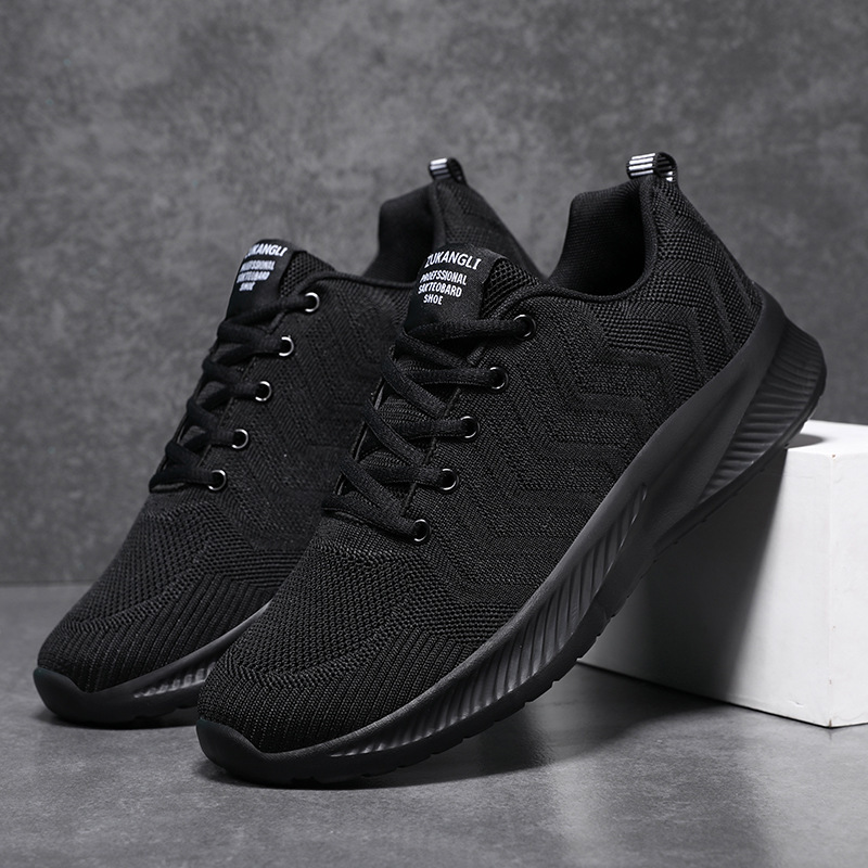 Export foreign trade men's shoes brand special breathable casual black sneaker soft bottom non-slip comfortable mesh running shoes Export foreign trade men's shoes brand special breathable casual black sneaker soft bottom non-slip comfortable mesh running shoes