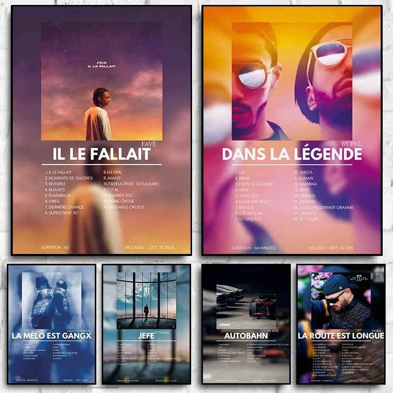 French Popular Rapper Music Album Poster Jit Dropshipping Image Printing Poster Cross-Border E-Commerce Shein