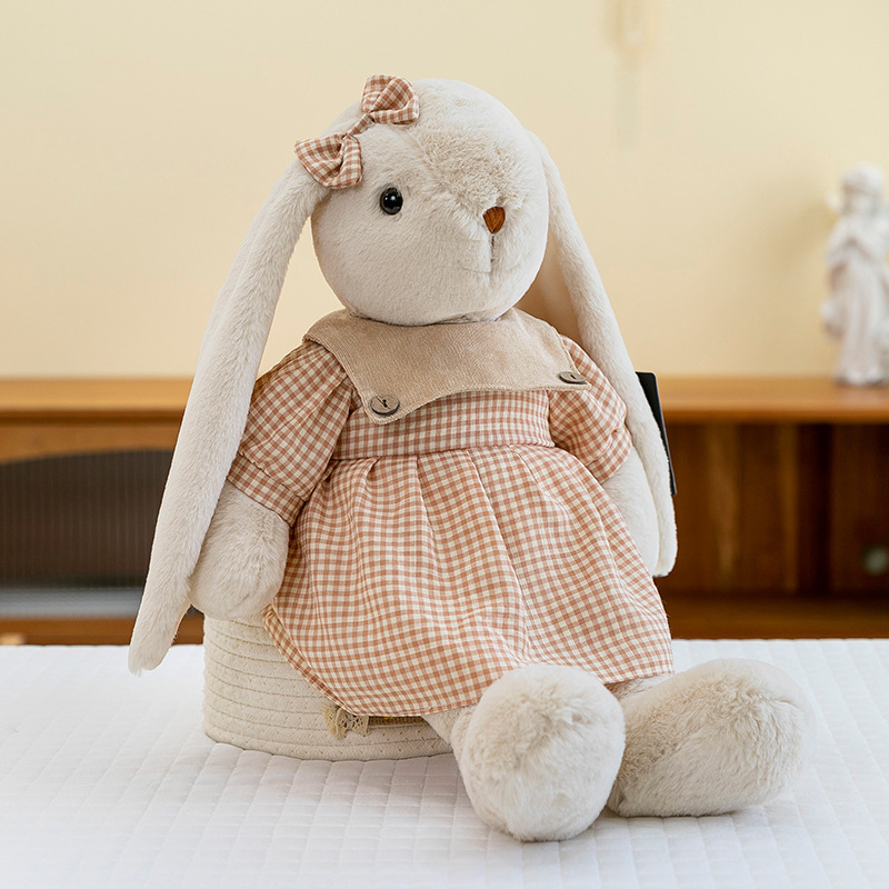 Libro rojo lirio conejo juguete de peluche muñeca para niños dormir almohada conejo blanco para calmar muñecas regalos para chicas