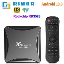 X88 Mini 13网络播放器安卓13.0机顶盒5gwifi高清4K tv box外贸