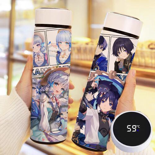Original Sin Carlos Mirror Flow Smart Insulated Cup Large Capacity Stainless Steel Portable High-Quality Temperature Display Water Bottle