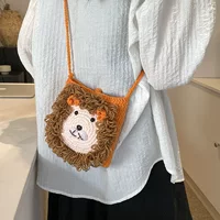 Bag Трансграничная сумка для мобильного телефона льва Милый мультфильм ручной работы крючком