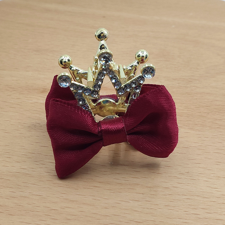 크라운나비 조합 골드클립 [레드]