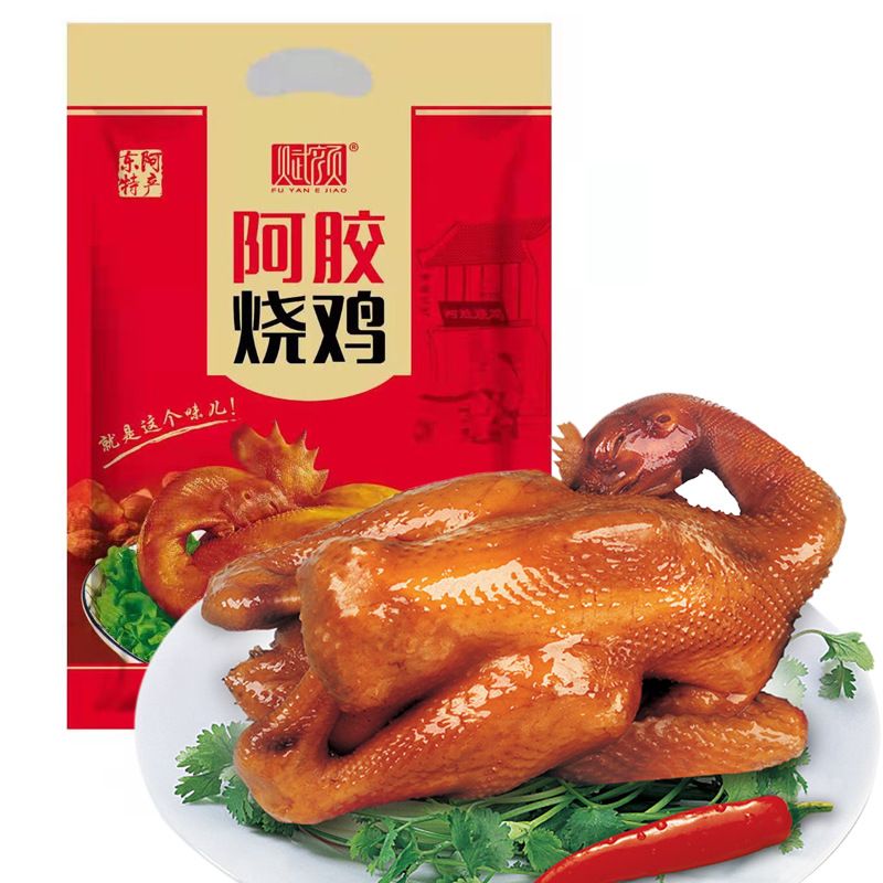 阿胶烧鸡500克袋装厂家直发 山东东阿原产阿胶烧鸡
