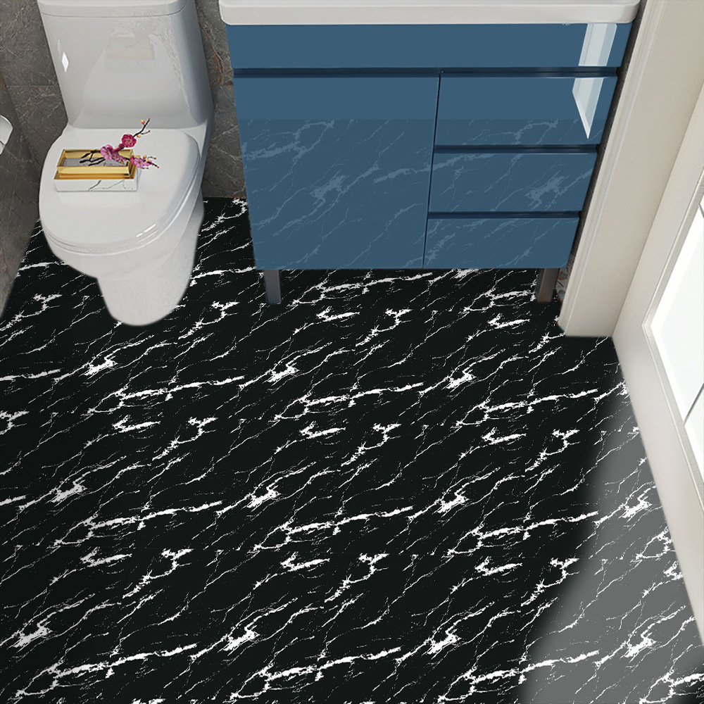 Luxury Black Marble Wall Stickers For Kitchen And Bathroom Decor_voghion.com