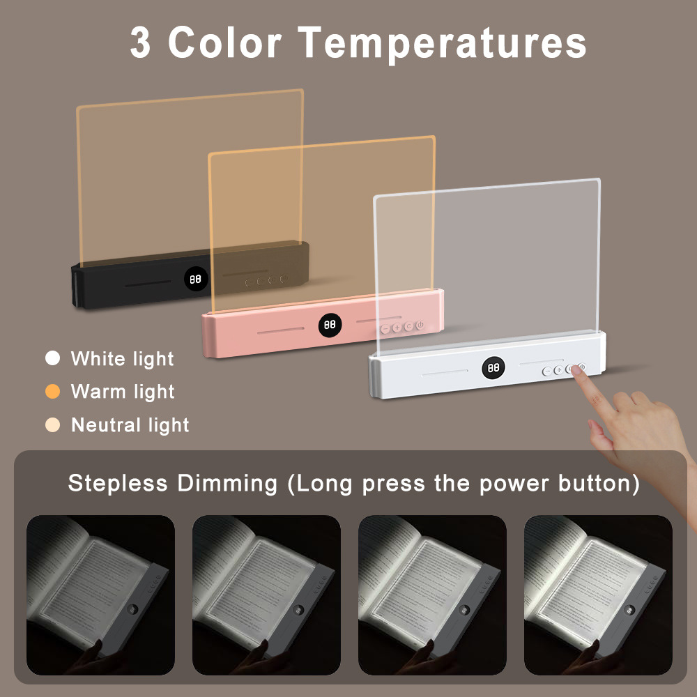 Transfronterizos lámpara de lectura plana lámpara de cabecera LED lámpara de protección de ojos de tiempo de lectura de noche artefacto de lectura de graffiti lámpara de aprendizaje