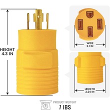 L14-30P至14-50RRV發電機適配器重型房車拖車露營車電纜電源線