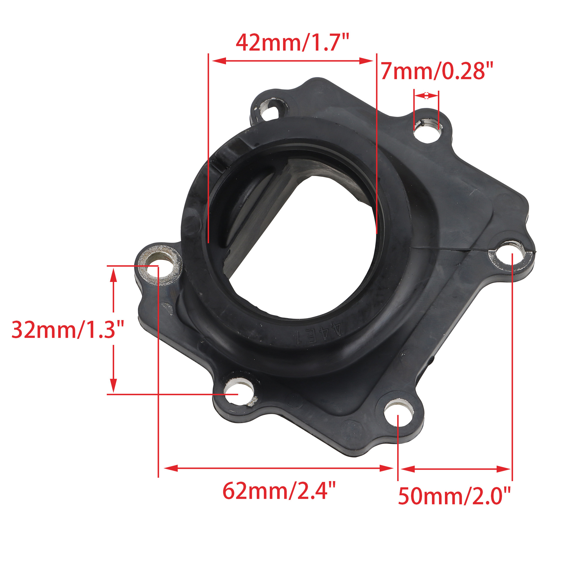 RMX250 RMX250S 1998-1999 13110-44E10 Intake Manifold Carburetor Rubber Interface
