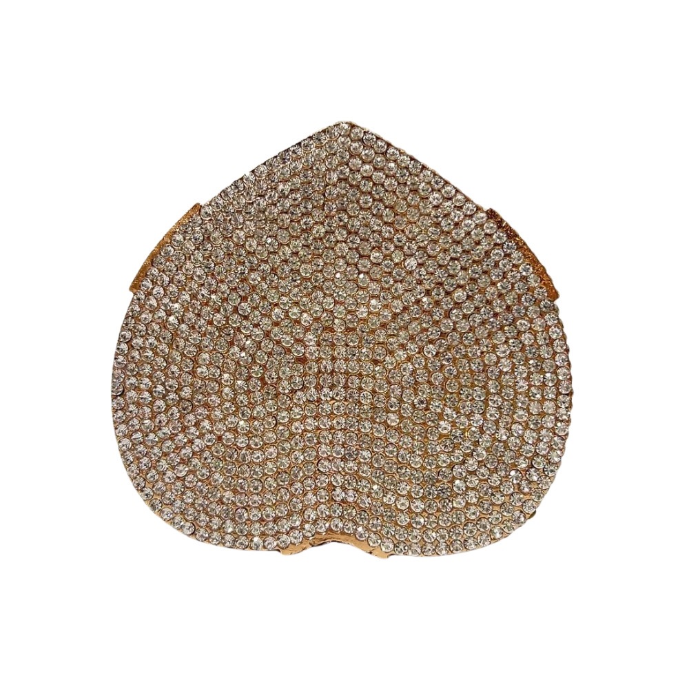 Caja de regalo de piedra embrague arco con diamantes caja de regalo de corazón para banquete con diamantes para mujeres