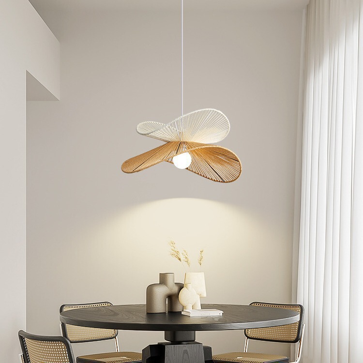 Rattan Restaurant Lamp Retro Zen Straw Hat Chandelier Japanese Style Log Lamps Rattan Restaurant Lamp Retro Zen Straw Hat Chandelier Japanese Style Log Lamps