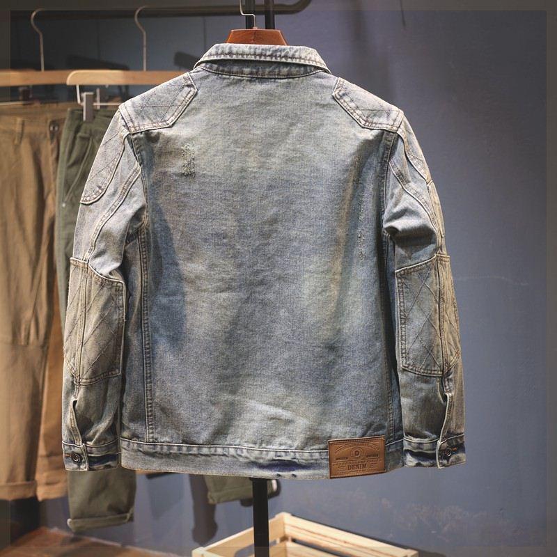 Dorado Trading Company JK527 giacca da uomo in denim casual versatile e ampia ricamata_voghion.com