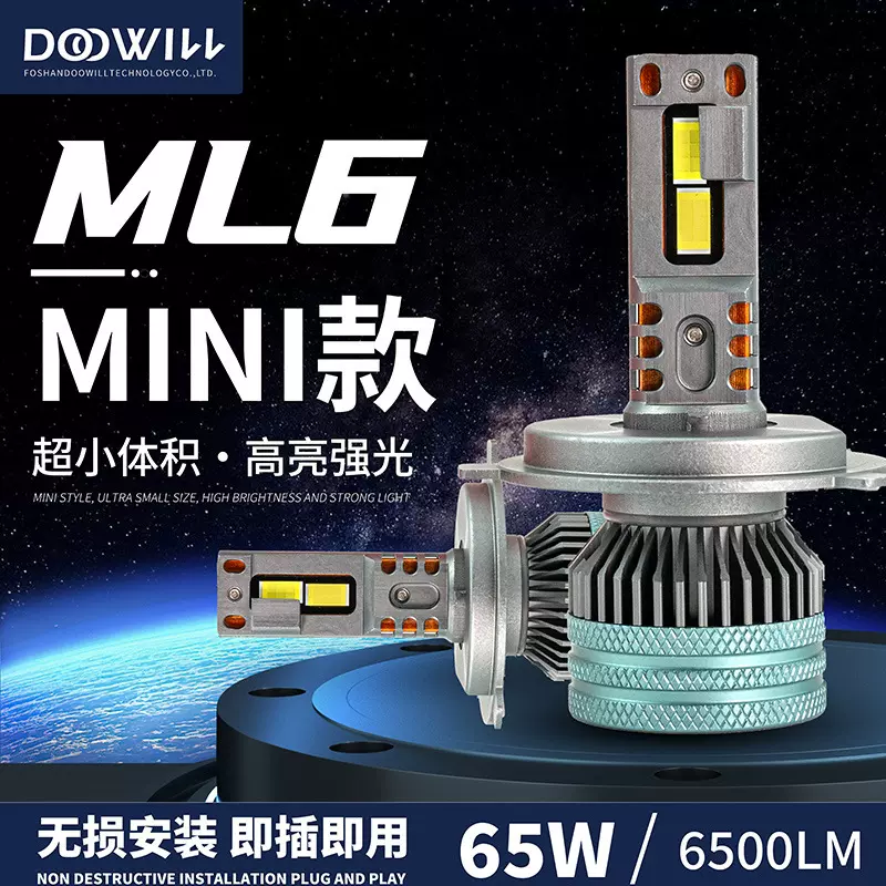 迷你款双铜管汽车LED大灯超亮聚光车灯改装冷铜管led车灯厂家批发