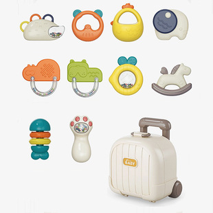 Cross-Border Hot Baby Hand Rattle Toys 0 to 1 Years Old Educational Early Education Chewable Teether Grab Hand Rattle Wholesale