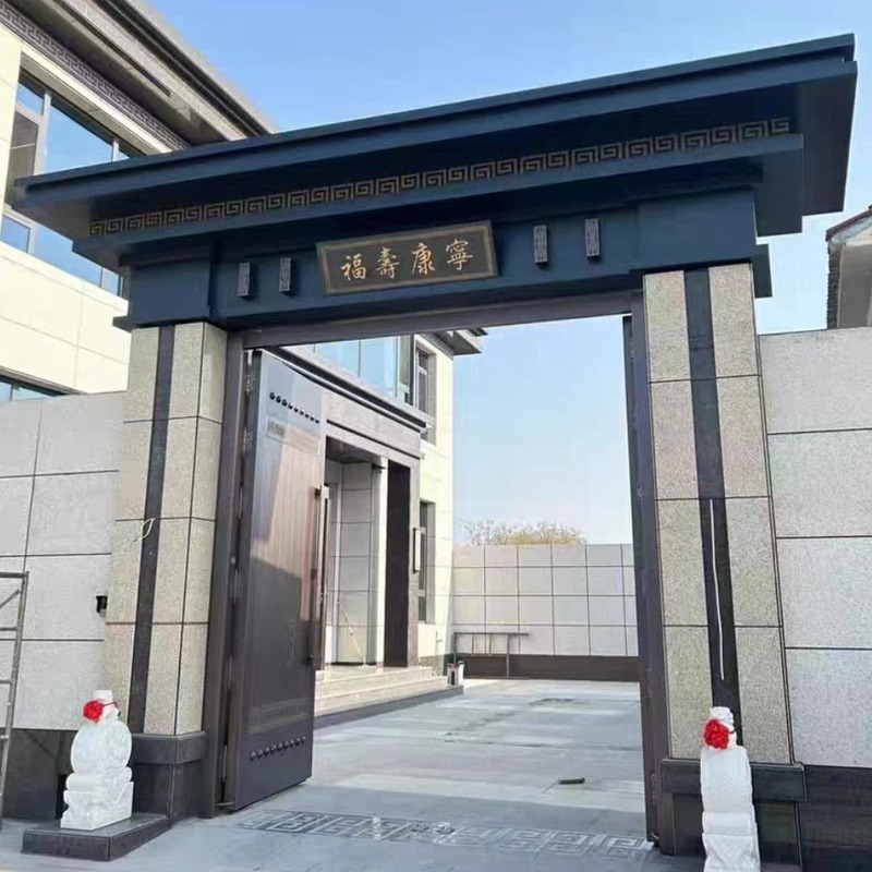 新しい中国風の門塔型、田舎の別荘の自作ドアテンプレート、既製のセメントドア柱の組み合わせ|undefined