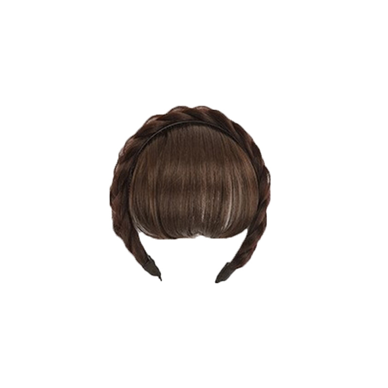 Pelucas flequillo un hueso de pescado trenzado tarjeta diadema 2022 red Alta cráneo superior giro trenzado cabeza aro femenino