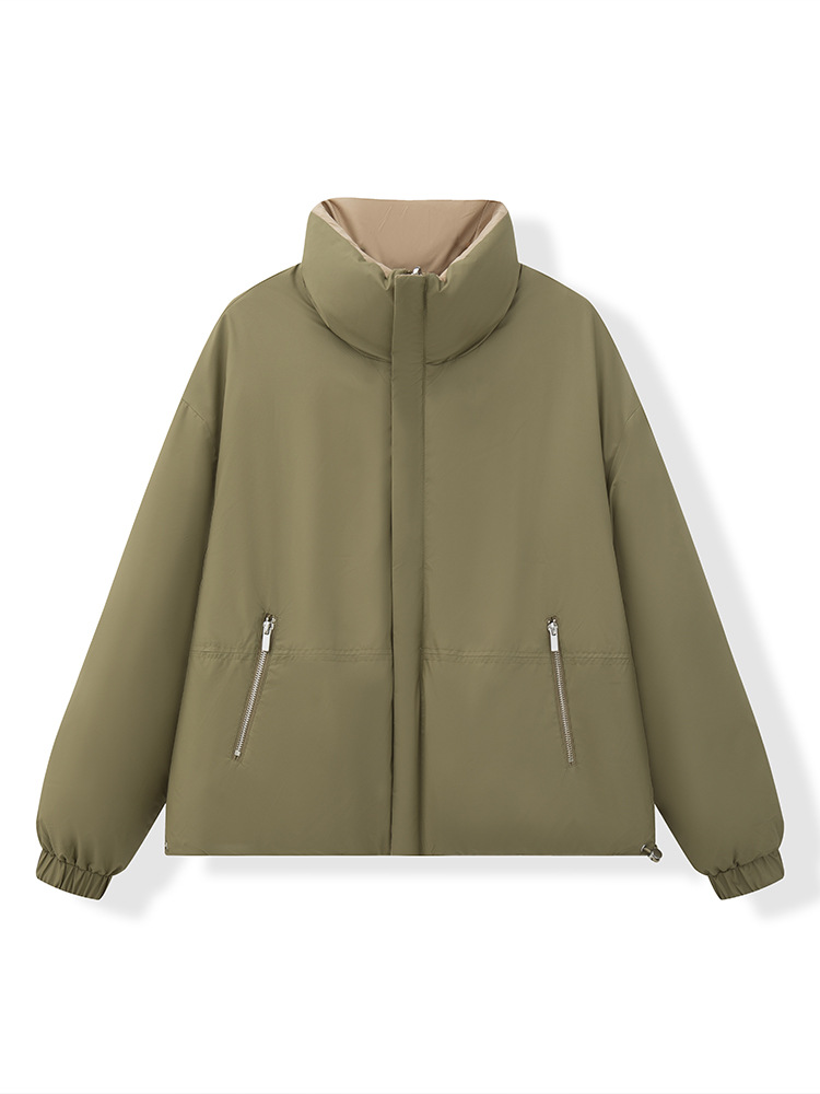 Invierno nuevo chaqueta de plumón para mujeres corto 90 blanco diseño de moda sensación de resistencia al frío