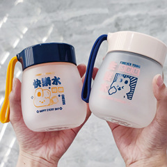 高颜値ストローグラス手提げカップ女性泡カップ大容量ストローカップ注意カップ大腹カップ
