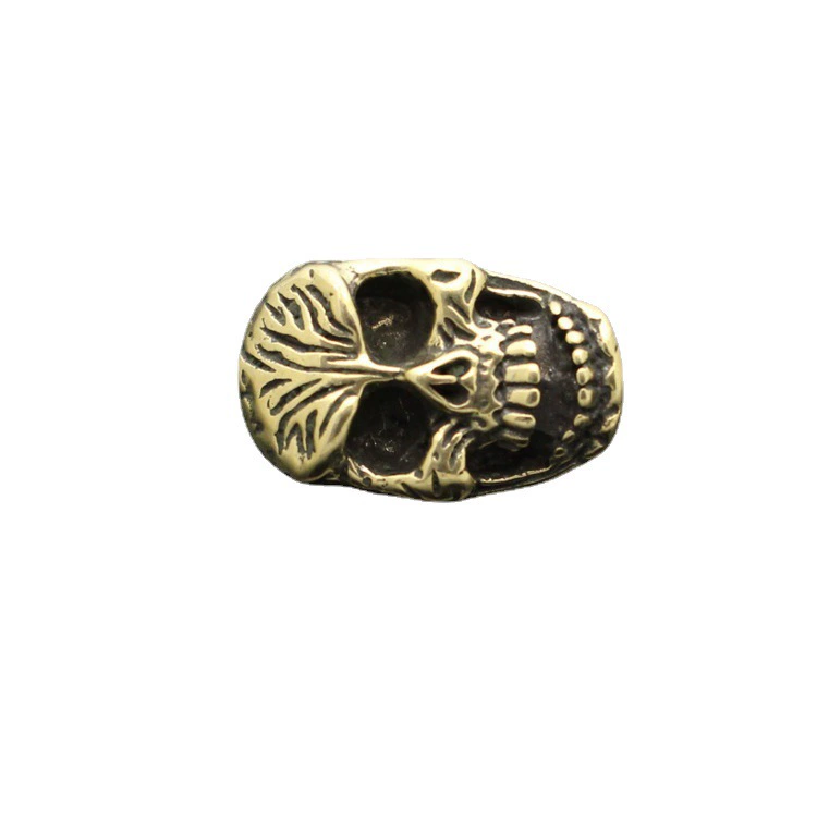 Brass Smiling Skull Funny Caibu Wallet Buckle Live Broadcast Internet Celebrity Leather Bags Decorative Buckle Small Accessories Wholesale