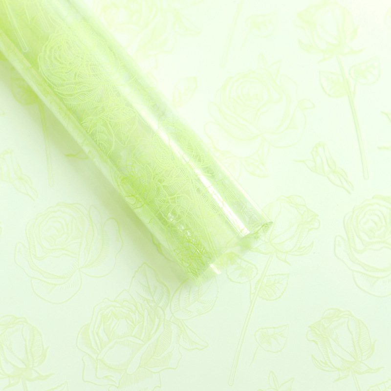 Huaxi rosa cristal OPP papel de embalaje de flores vidricola impresión transparente ramo de flores papel de embalaje de flores