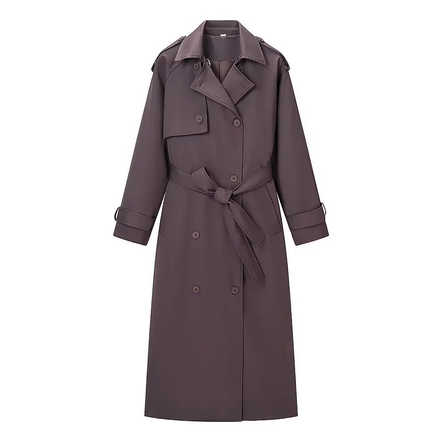 BSK&TRAF зимнее модное trench coat, 2025 год, европейский стиль, увеличенная толщина