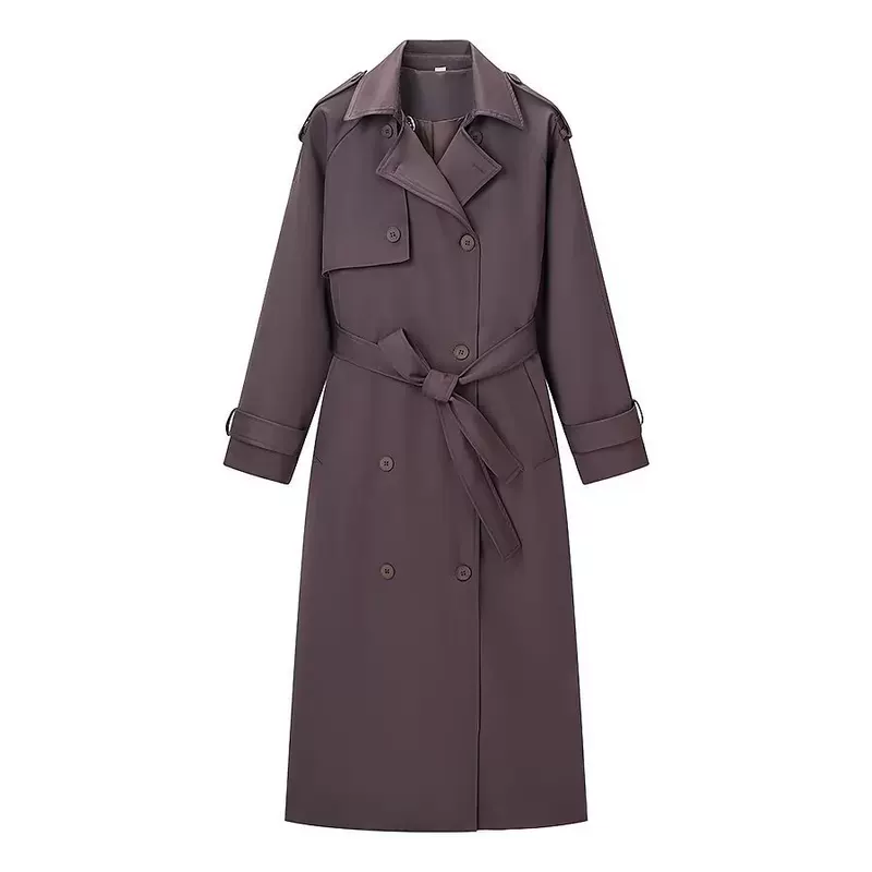 BSK&TRAF зимнее модное trench coat, 2025 год, европейский стиль, увеличенная толщина