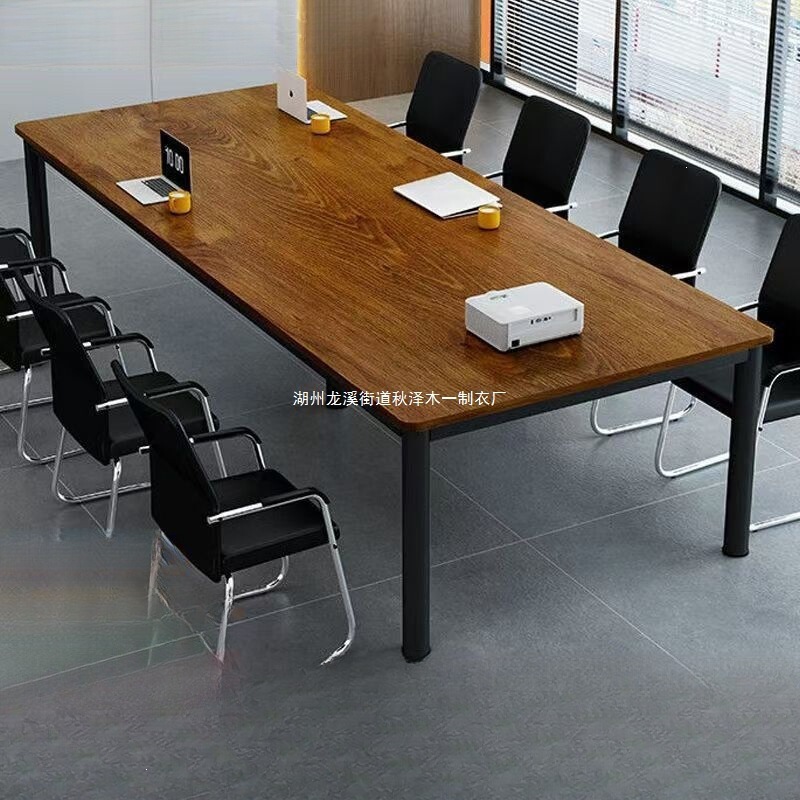 Conference table, long table, modern minimalist rectangular office desk, large table for meetings, simple computer desk, workstation