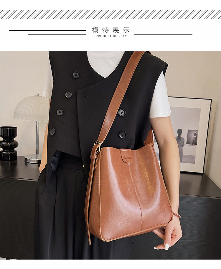 New fashionable and versatile women's single-shoulder bag and women's bag, a best-selling large-capacity bucket bun for European and American foreign trade undefined