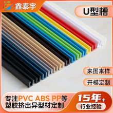 PVC异型材定制夜市反光板U型导光槽亚克力板塑料包边条PVC异型材