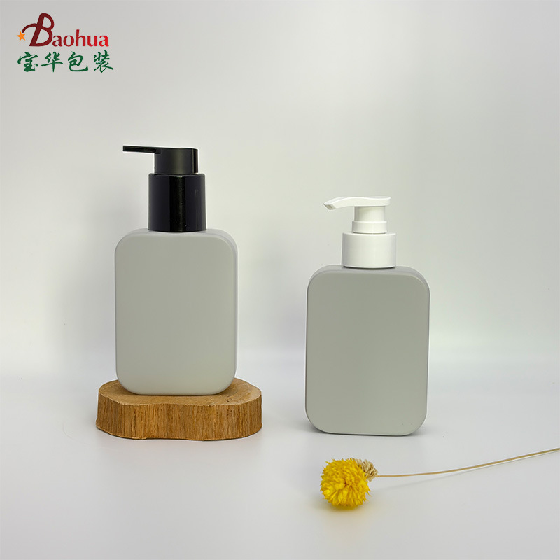 跨境热销180ml塑料包装扁瓶PE洗面奶身体乳护手霜精华包材瓶定制