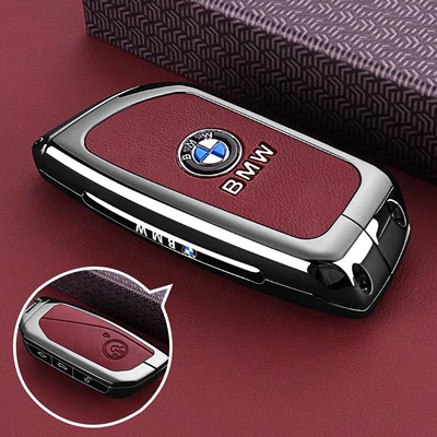 Static Rod/Key Bag – Suitable for 25 Bmw 5 - type-c-key-red-leather-single-shell
