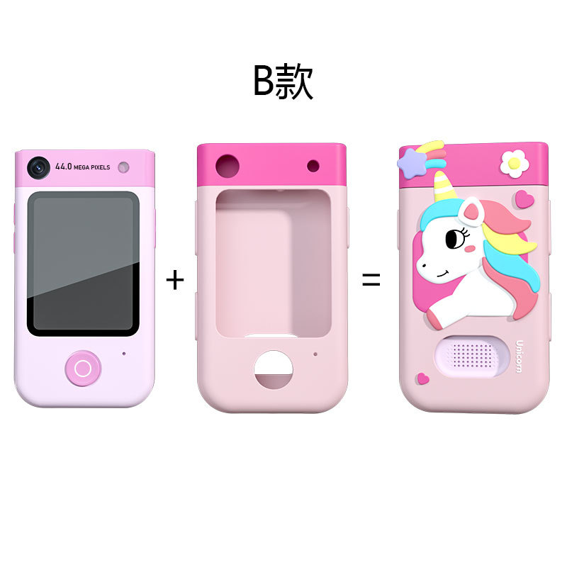 Rompecabezas teléfono inteligente para niños 180 flip antes y después de disparar cámara para niños 4800W educación temprana regalo interactivo para niños image 6