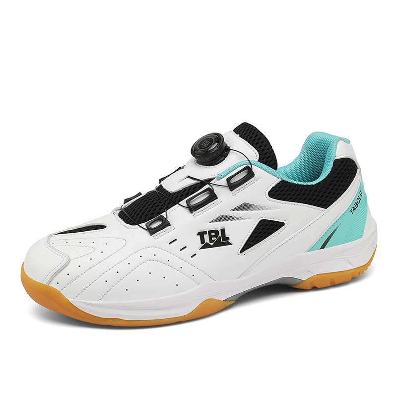 Zapatillas de bádminton de nivel profesional de comercio exterior transfronterizo con botones giratorios para hombres y mujeres, zapatillas de tenis ultraligeras antideslizantes y con absorción de impactos, zapatillas de deporte