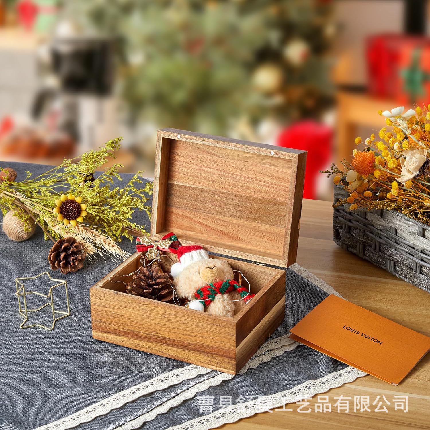 跨境木制首饰收纳盒珠宝展示盒包装礼品盒相思木首饰盒礼品包装盒