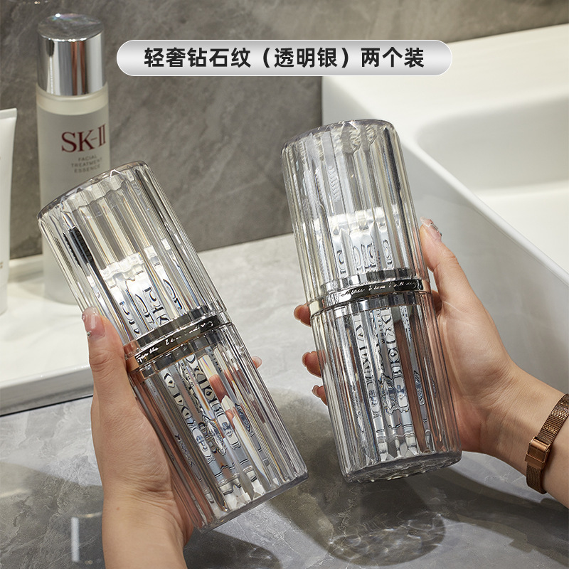 bydoll lujo ligero viaje taza de lavado cepillo de dientes pasta de dientes taza caja de almacenamiento de taza de dientes portátil taza de enjuague bucal