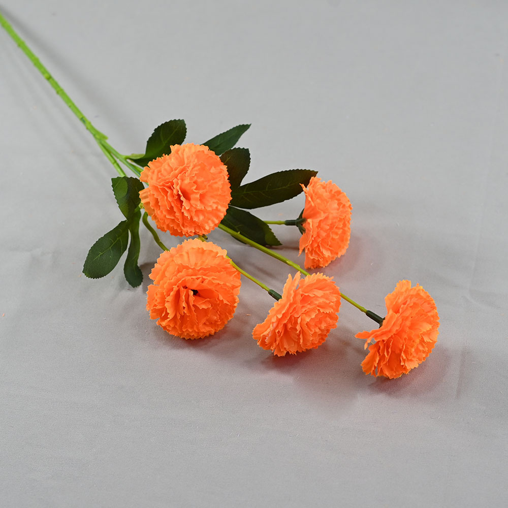 Suministro spot de flores de claveles de 5 gargadas Día de la Madre Día del Maestro sala de estar decoración fábrica de flores de seda al por mayor