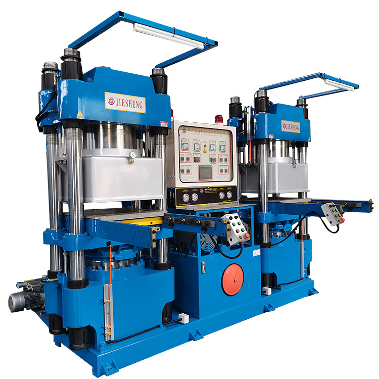 捷盛现货全自动200T600加热板上升下降双联真空硫化机 模压成型机