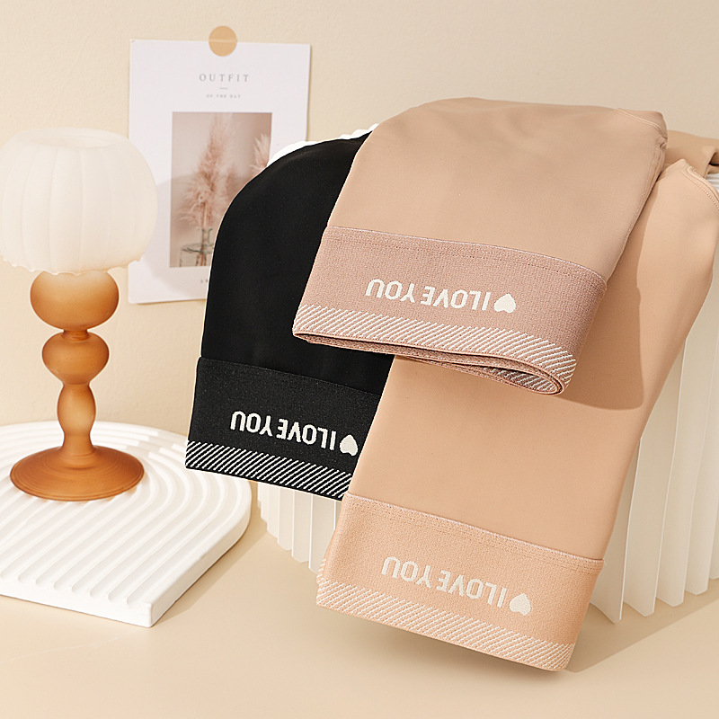 Autumn and Winter Velvet Thickeneded Facial Mask Water-Gloss Socks Large Size One-Piece Pants Bottoming Artifact Anti-Snatch Leggings Pantyhose for Women