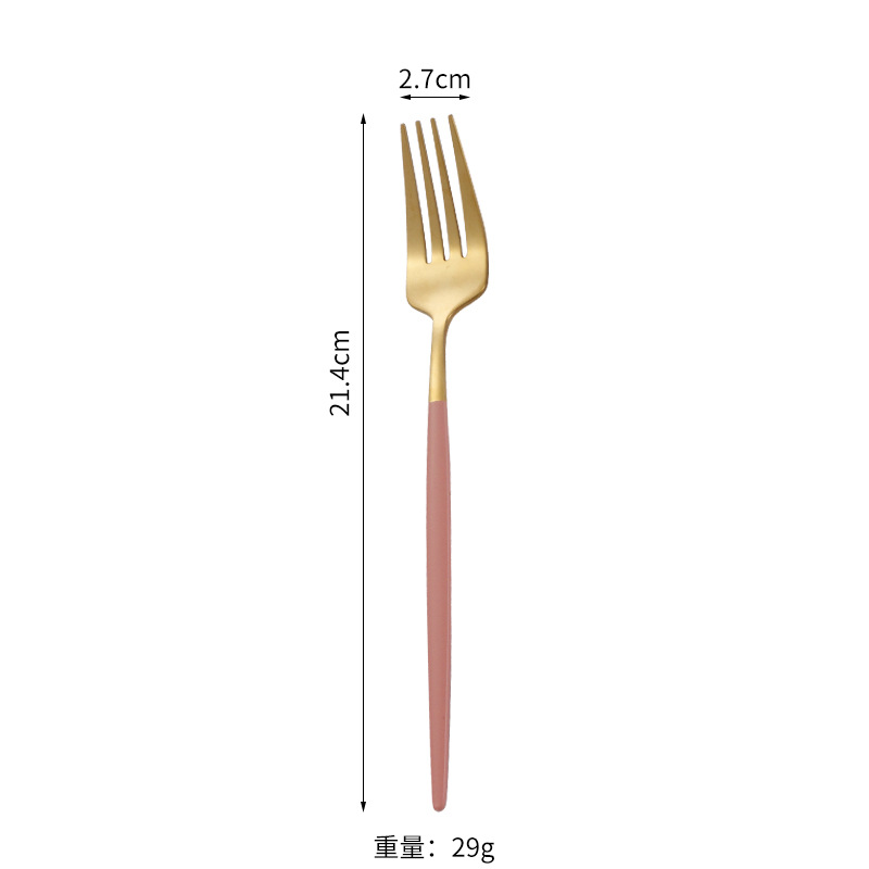 Cuchillo de filete occidental, tenedor, cuchara de postre Vajilla transfronteriza de 4 piezas Amazon Acero inoxidable portugués cuchillo, tenedor y traje de cuchara