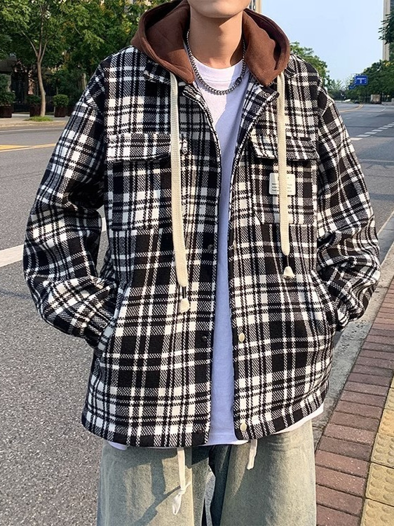 Abrigo rufián guapo retro pequeña fragancia moda masculina tendencia 2024 otoño e invierno nuevo estilo suelto todo-fósforo casual