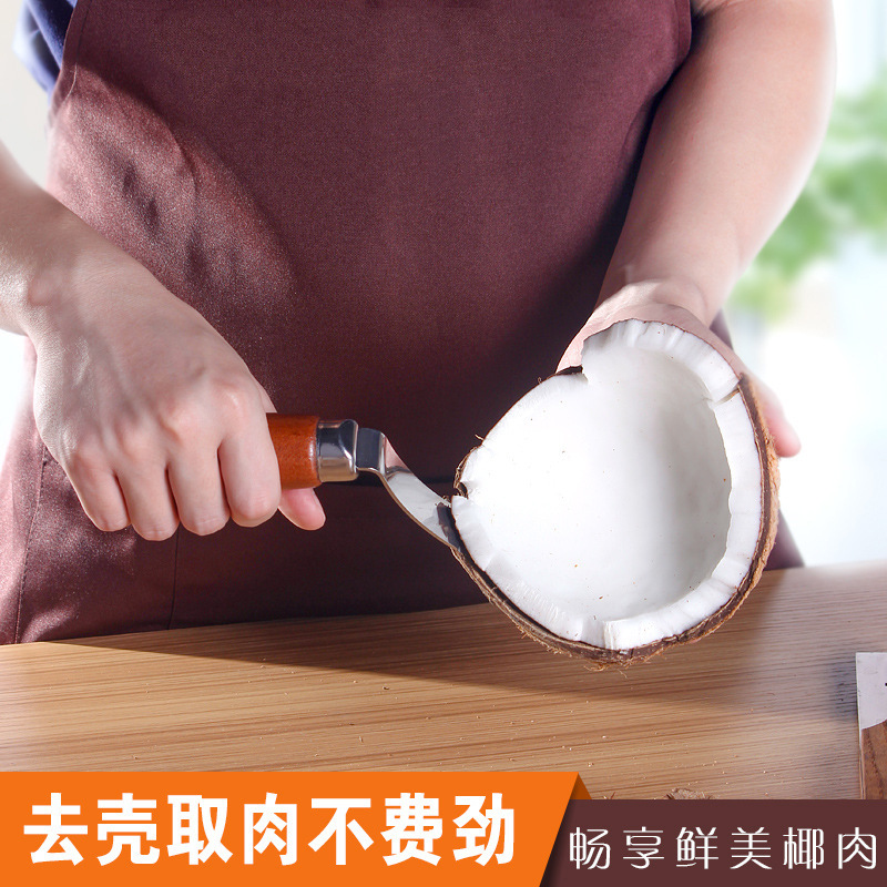 Selección estricta gadget de cocina abridor de acero inoxidable viejo cuchillo de carne de coco raspador de coco cuchillo de coco