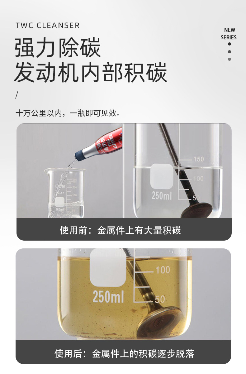 Eluchi three-way catalytic cleaning agent is free of disassembly. The internal throttle injector of the automobile engine removes carbon deposits
