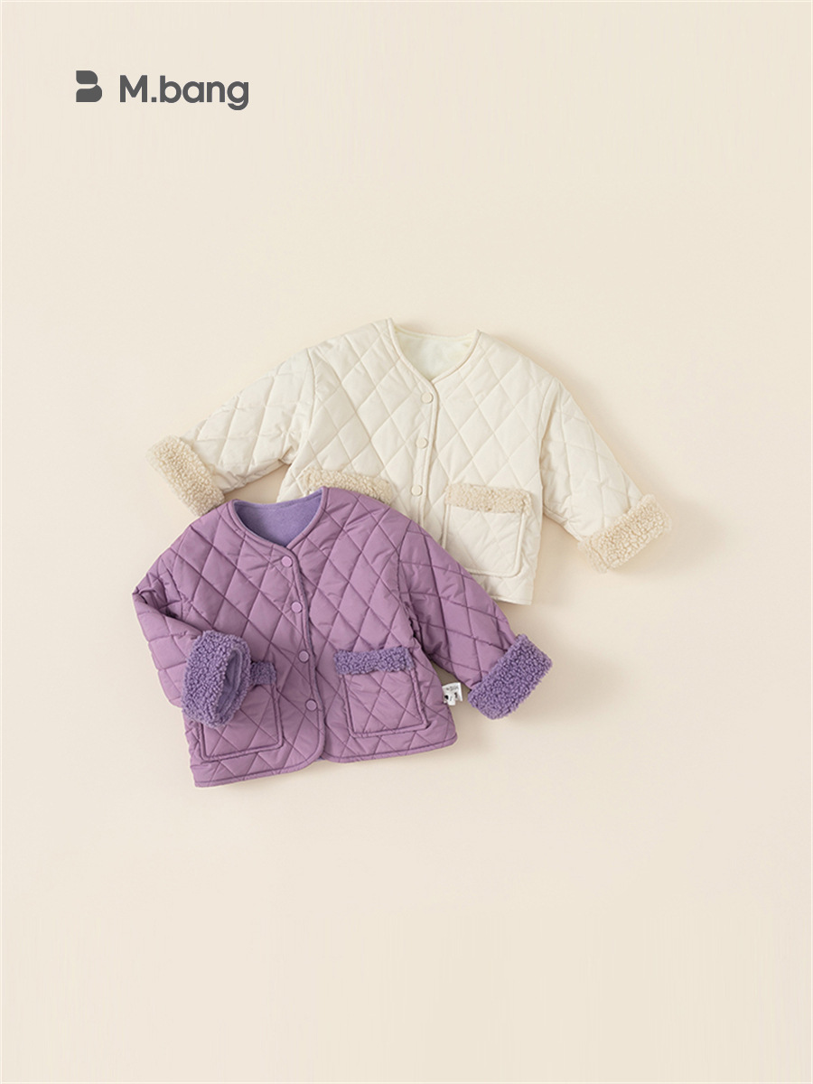 Youbao ropa para niños ropa para niños coreanos nuevos productos de invierno abrigo acolchado para niñas más chaqueta gruesa de terciopelo para niños DY23016